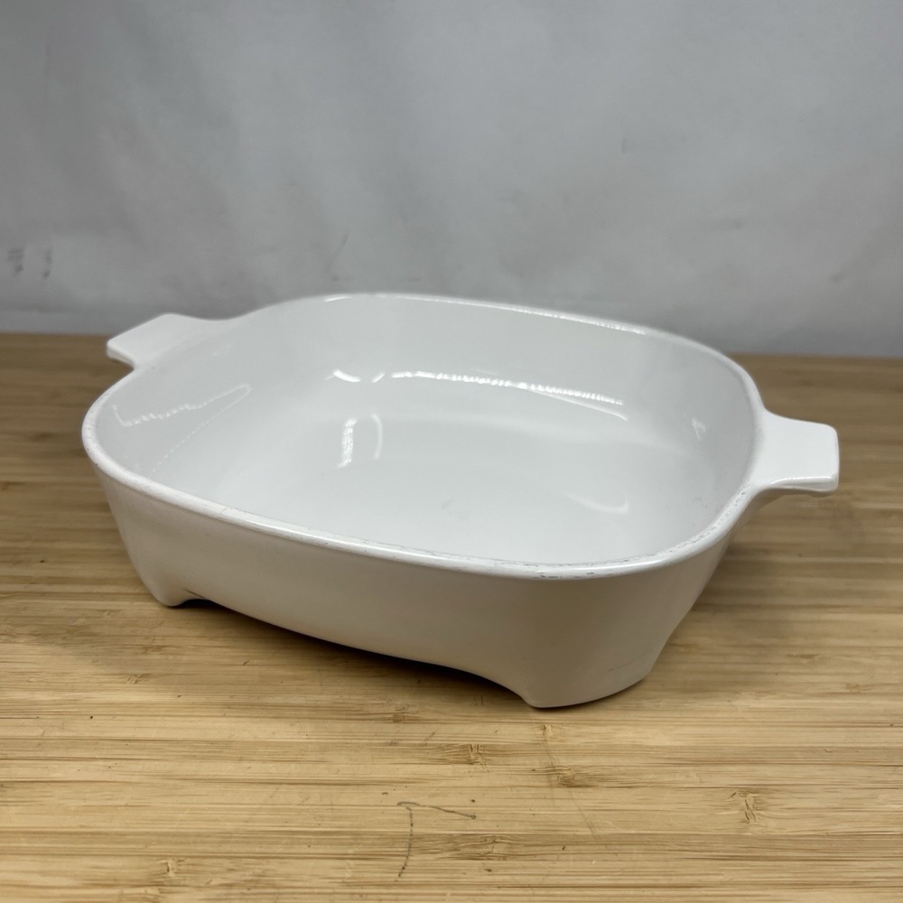 Vintage Corning Micromate MW-9 Brownie Microwave Casserole Baking Dish White